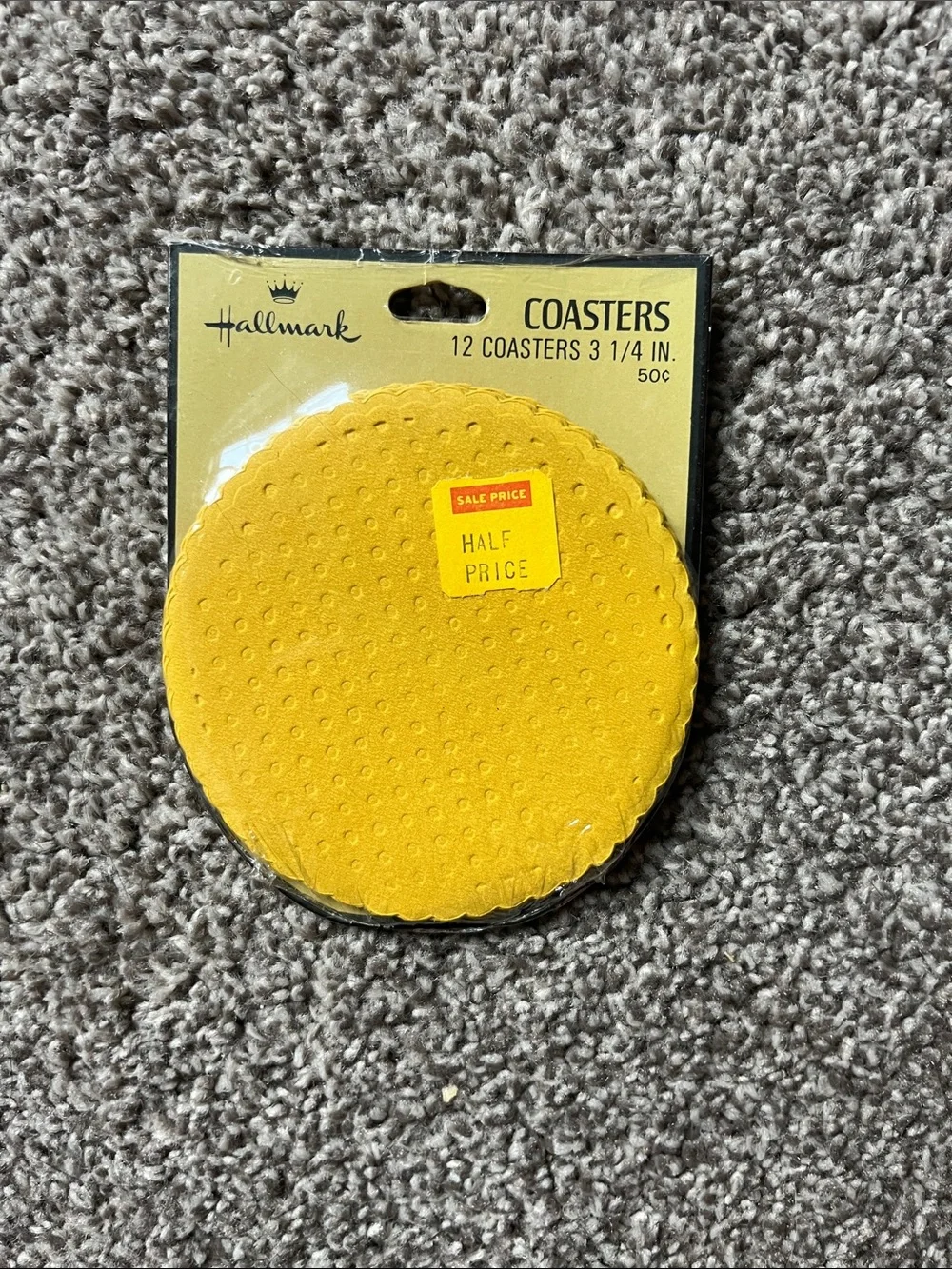Vintage 1970’s Hallmark Orange Yellow Festive Disposable Coasters Multipack Set
